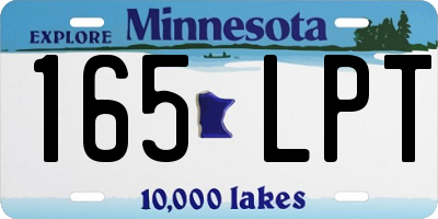 MN license plate 165LPT