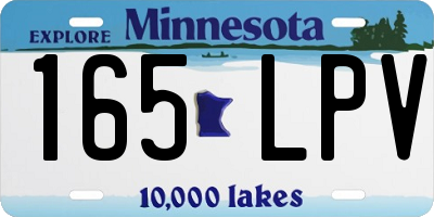 MN license plate 165LPV