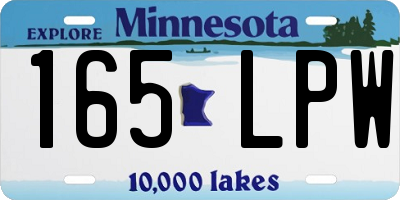 MN license plate 165LPW