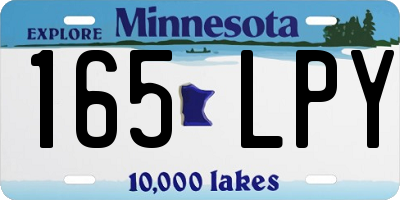 MN license plate 165LPY
