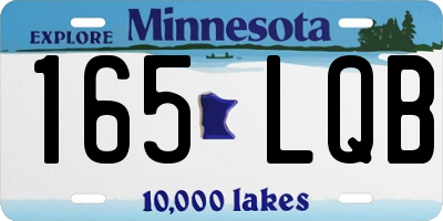 MN license plate 165LQB