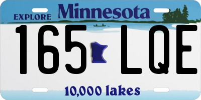 MN license plate 165LQE
