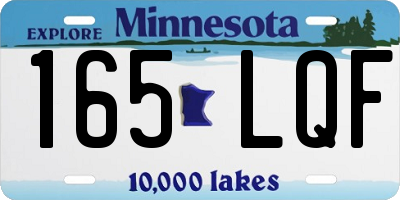 MN license plate 165LQF
