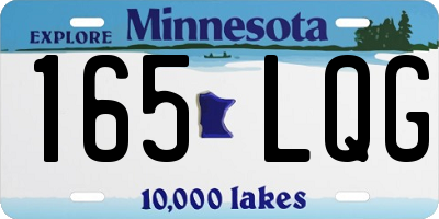 MN license plate 165LQG