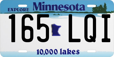 MN license plate 165LQI