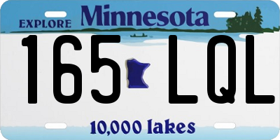 MN license plate 165LQL