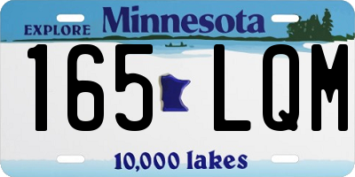 MN license plate 165LQM