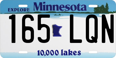 MN license plate 165LQN