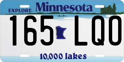 MN license plate 165LQO