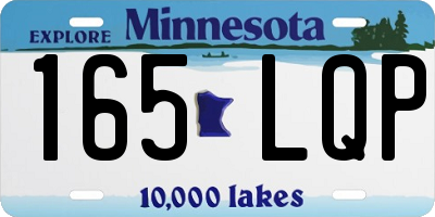 MN license plate 165LQP