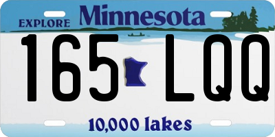 MN license plate 165LQQ