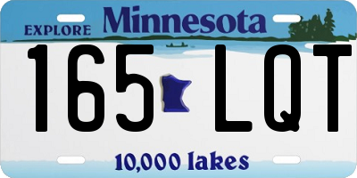 MN license plate 165LQT