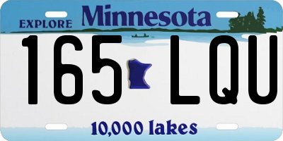 MN license plate 165LQU