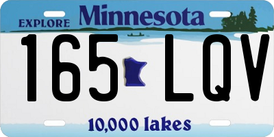 MN license plate 165LQV