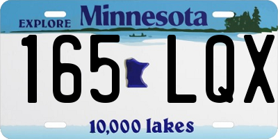 MN license plate 165LQX