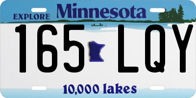 MN license plate 165LQY