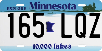 MN license plate 165LQZ