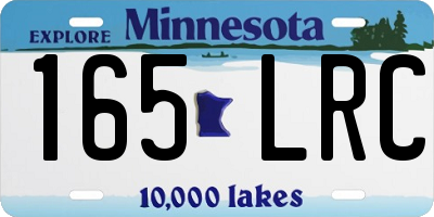MN license plate 165LRC