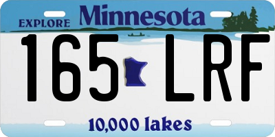 MN license plate 165LRF