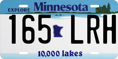 MN license plate 165LRH
