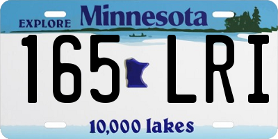 MN license plate 165LRI
