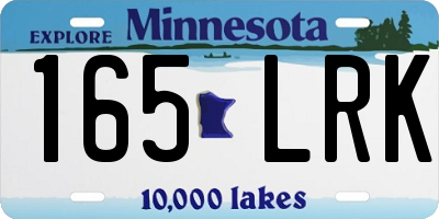 MN license plate 165LRK