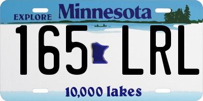 MN license plate 165LRL