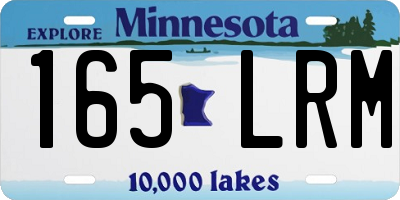 MN license plate 165LRM
