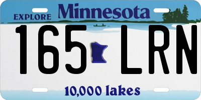 MN license plate 165LRN