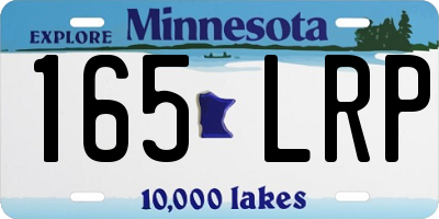 MN license plate 165LRP