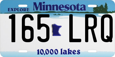 MN license plate 165LRQ