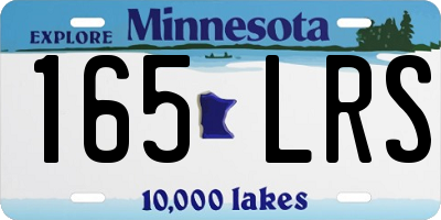 MN license plate 165LRS