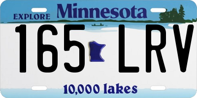 MN license plate 165LRV