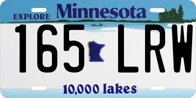 MN license plate 165LRW
