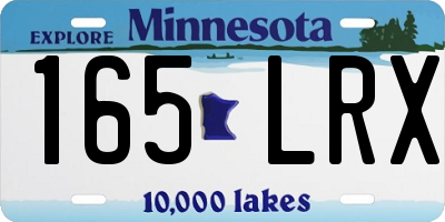 MN license plate 165LRX