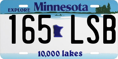 MN license plate 165LSB