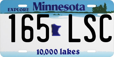 MN license plate 165LSC