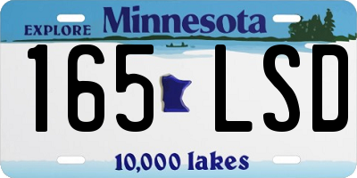 MN license plate 165LSD