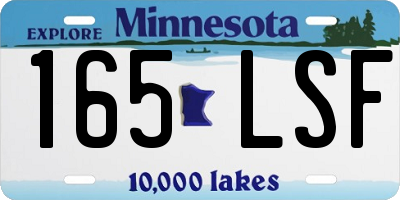 MN license plate 165LSF