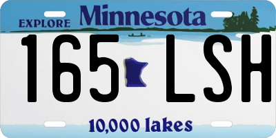 MN license plate 165LSH