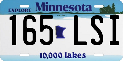 MN license plate 165LSI