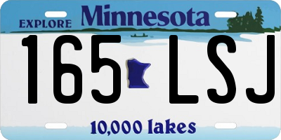 MN license plate 165LSJ