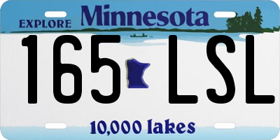MN license plate 165LSL