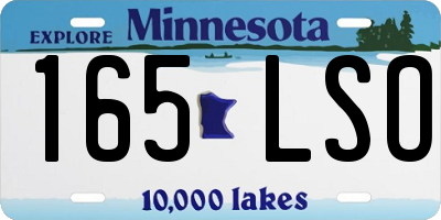 MN license plate 165LSO