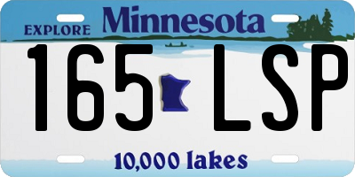 MN license plate 165LSP