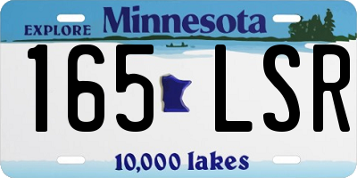 MN license plate 165LSR