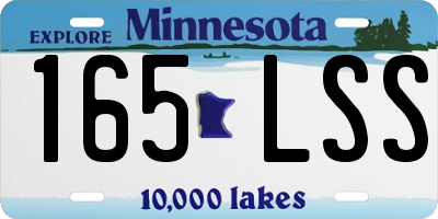 MN license plate 165LSS