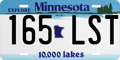 MN license plate 165LST
