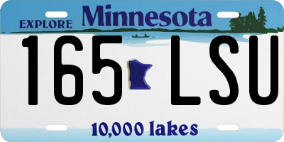 MN license plate 165LSU