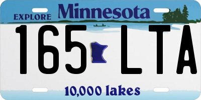 MN license plate 165LTA